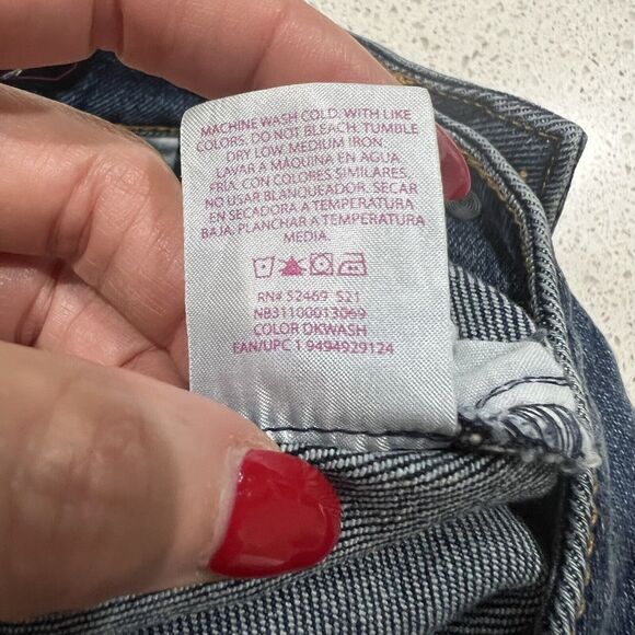 No Boundaries Jr Size 21 Jeans Super High Rise Mom Destructed Relaxed Dark Wash - Picture 11 of 13